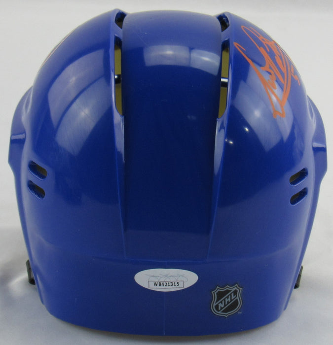 Denis Potvin Signed Islanders Blue Mini Helmet JSA Witness COA