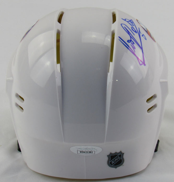 Denis Potvin Signed Islanders White Mini Helmet JSA Witness COA