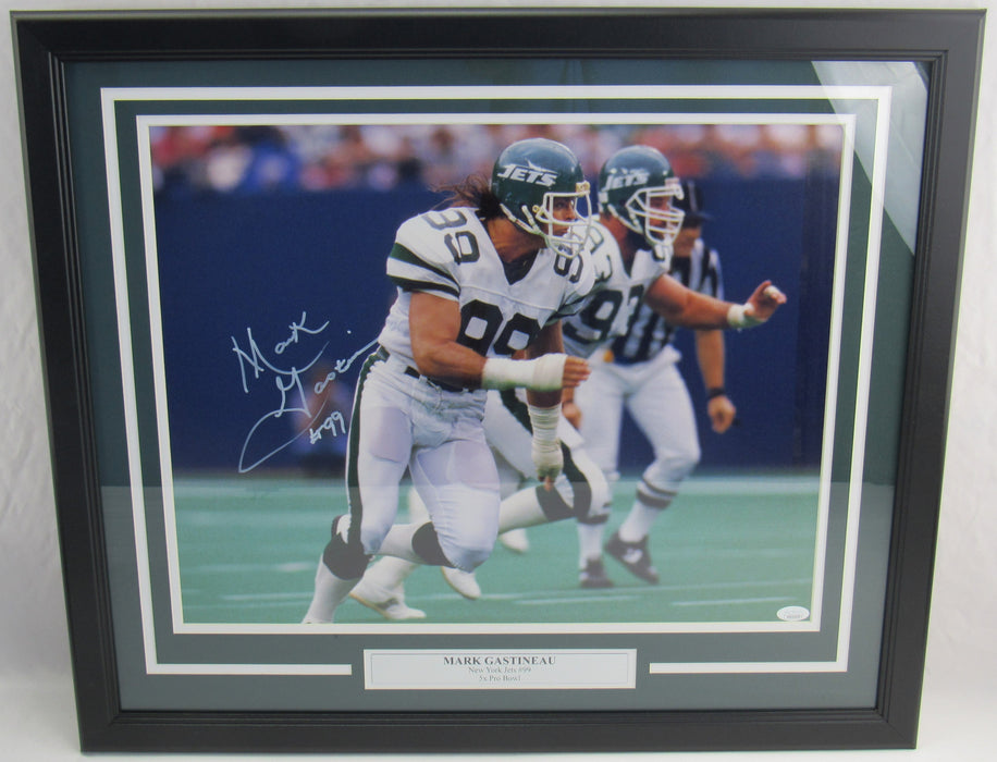 Mark Gastineau Signed Framed 16x20 Photo JSA Witness COA