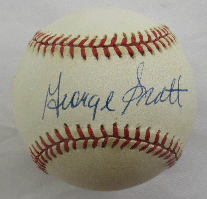 George Scott Signed Auto Rawlings Baseball B153
