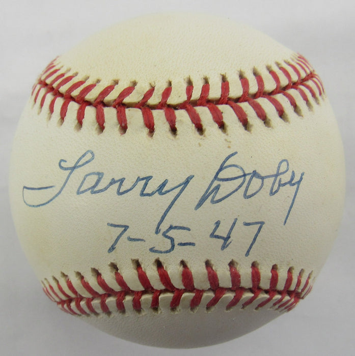 Larry Doby Signed Auto Rawlings 50th Jackie Robinson Anniversary Baseball JSA CD18116