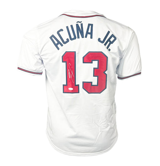 Ronald Acuna Jr Signed Atlanta White Baseball Jersey (JSA)