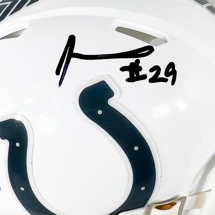 Joseph Addai Signed Indianapolis Colts Salute to Service 2024 Mini Football Helmet (Beckett)