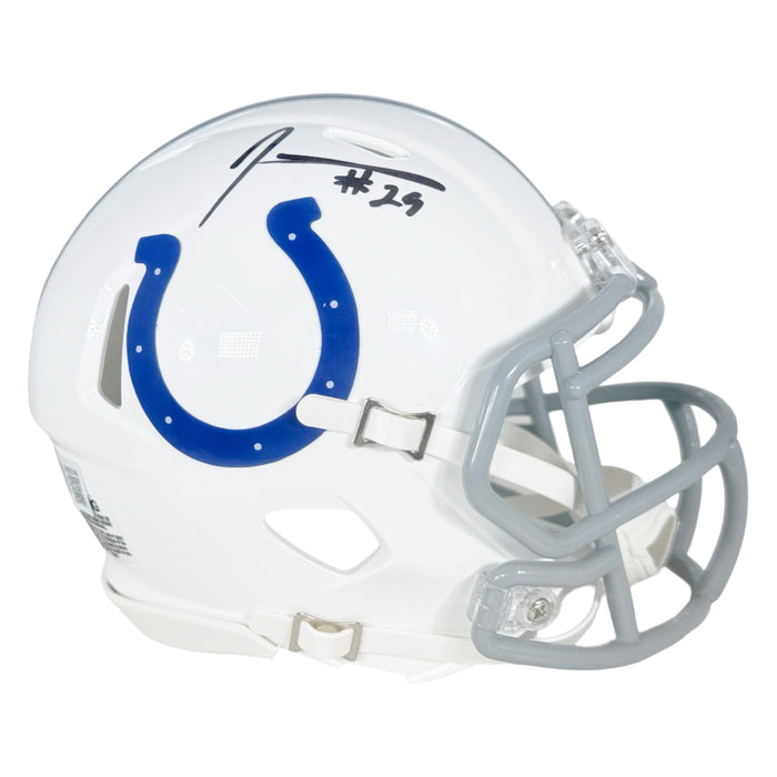 Joseph Addai Signed Indianapolis Colts Speed Mini Football Helmet (Beckett)