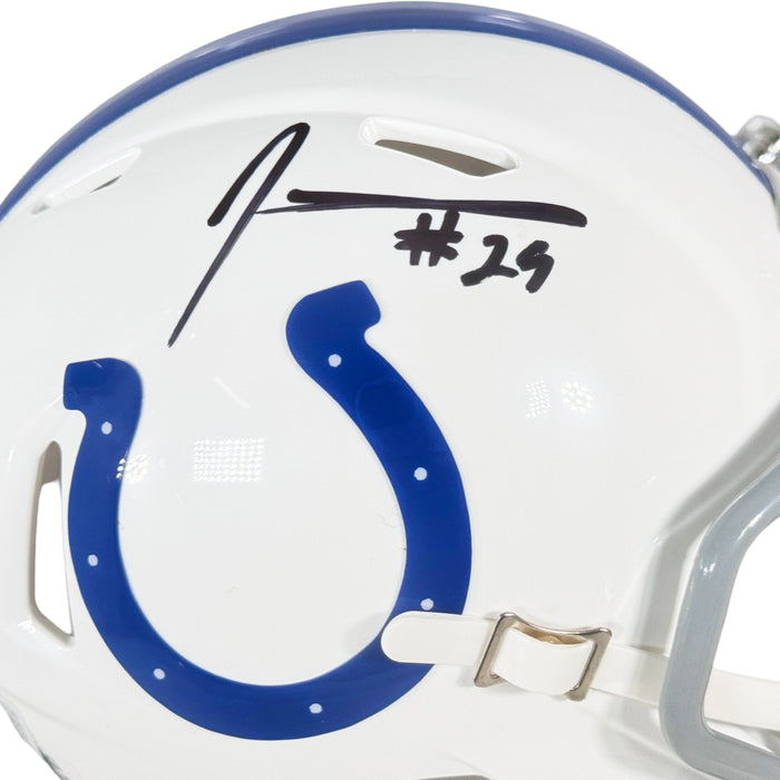 Joseph Addai Signed Indianapolis Colts Speed Mini Football Helmet (Beckett)