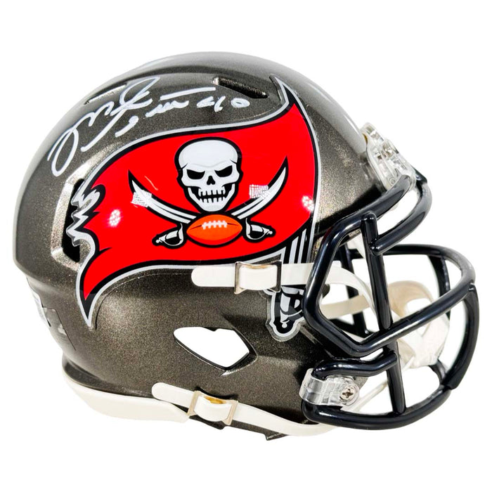 Mike Alstott Signed Tampa Bay Buccaneers Speed Mini Football Helmet (Beckett)