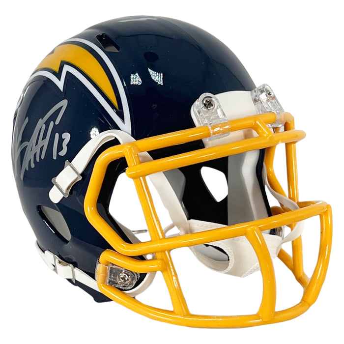 Keenan Allen Signed Los Angeles Chargers 1974-87 Throwback Speed Mini Football Helmet (Beckett)