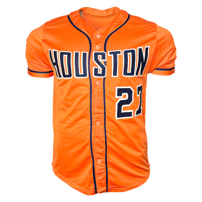 Jose Altuve Signed Houston Orange Baseball Jersey (JSA)