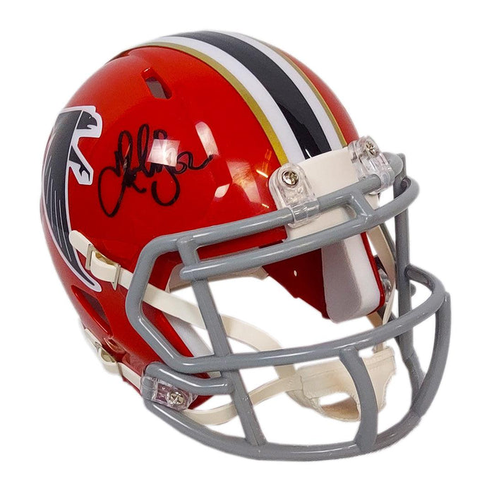 Jamal Anderson Signed Atlanta Falcons Throwback 66-69 Speed Mini Football Helmet (JSA) - RSA