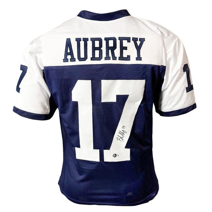 Brandon Aubrey Signed Dallas Thanksgiving Football Jersey (Beckett)