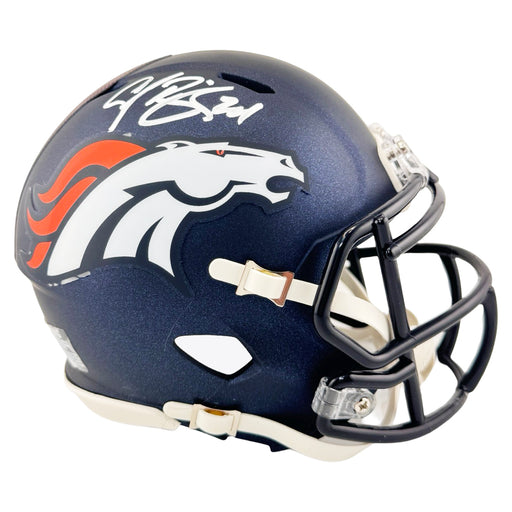 Champ Bailey Signed Denver Broncos Speed 2024 Mini Football Helmet (Beckett)