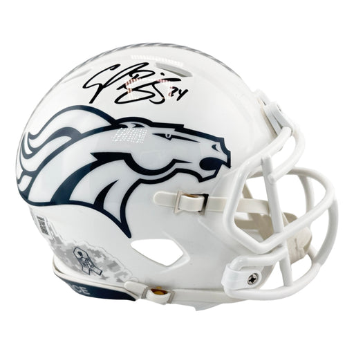 Champ Bailey Signed Denver Broncos Salute to Service 2024 Mini Football Helmet (Beckett)