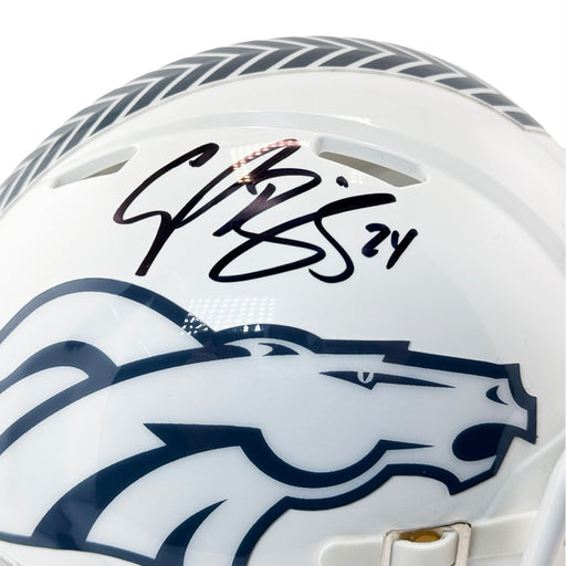 Champ Bailey Signed Denver Broncos Salute to Service 2024 Mini Football Helmet (Beckett)