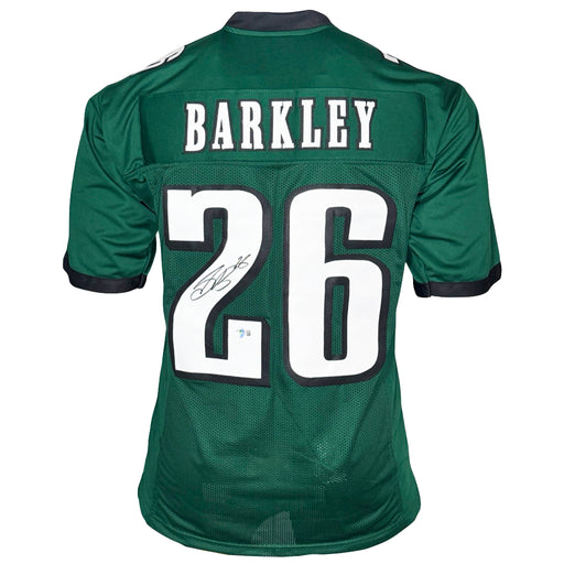 Saquon Barkley Signed Philadelphia Green Football Jersey (Beckett)