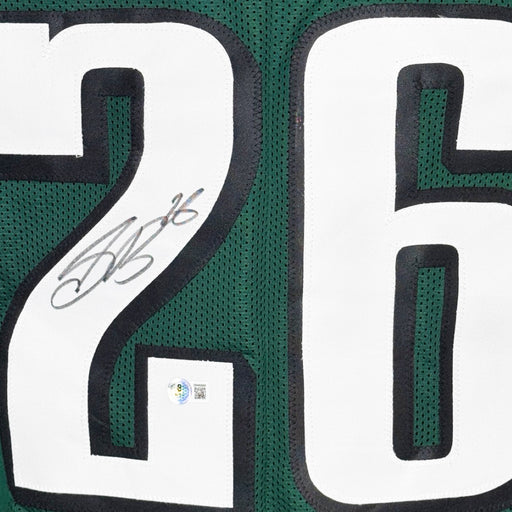 Saquon Barkley Signed Philadelphia Green Football Jersey (Beckett)