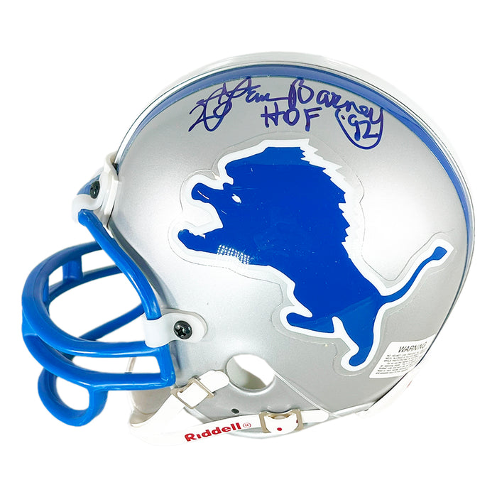 Barney, Creekmur, Lary Signed HOF Inscription Detroit Lions Mini Football Helmet (JSA)