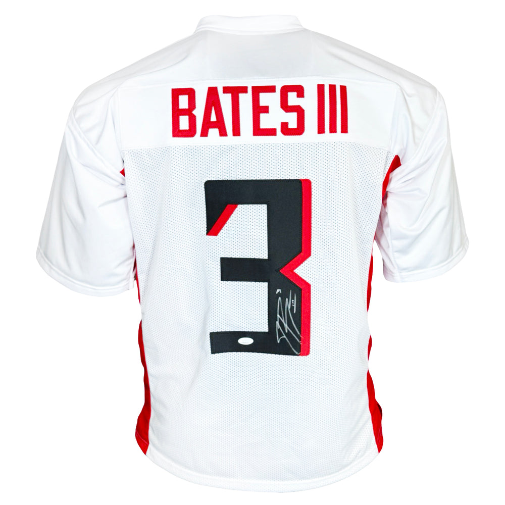 Jessie Bates III Signed Atlanta White Football Jersey (JSA)