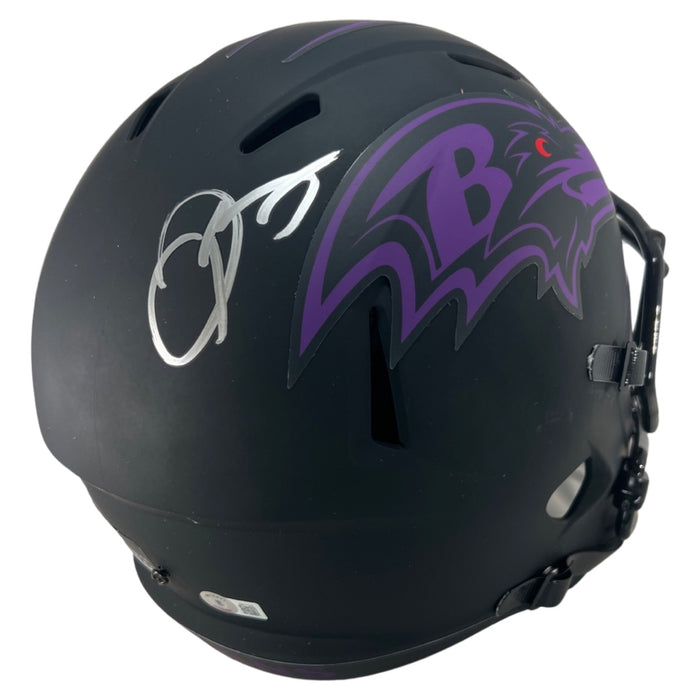 Odell Beckham Jr Signed Baltimore Ravens Eclipse Speed Full-Size Replica Football Helmet (Beckett)