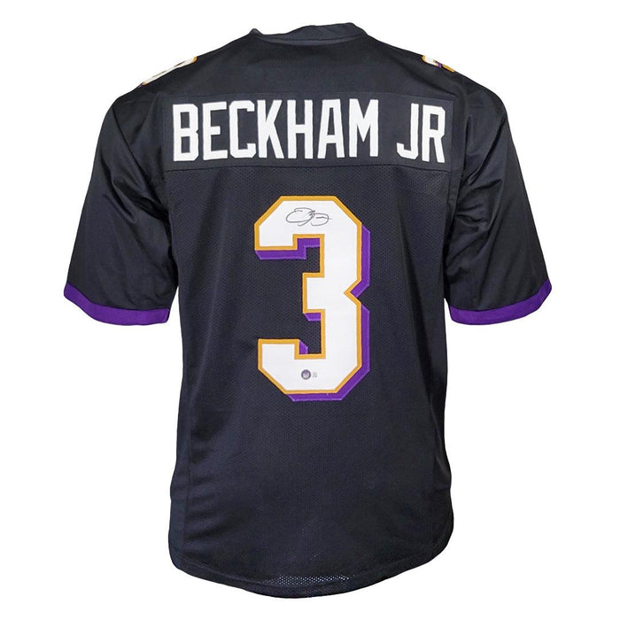 Odell Beckham Jr Signed Baltimore Black Football Jersey Beckett