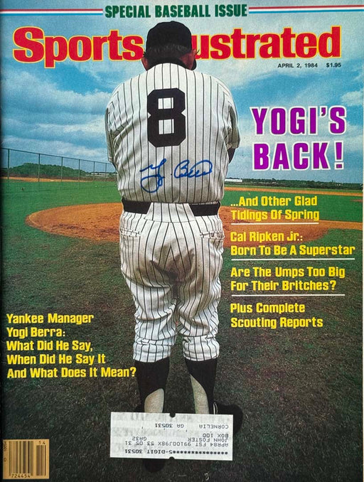 Yogi Berra Signed Sports Illustrated 4/2/1984 Issue (JSA)
