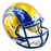 Marshall Faulk, Jerome Bettis & Eric Dickerson with HOF 99 Inscription Signed Los Angeles Rams Flash Mini Football Helmet (Beckett)