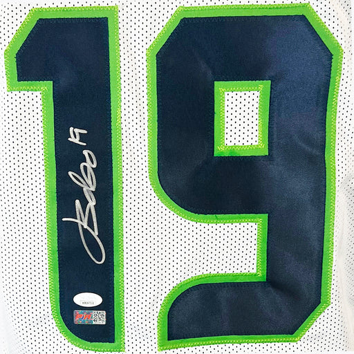 Jake Bobo Signed Seattle White Football Jersey (JSA)