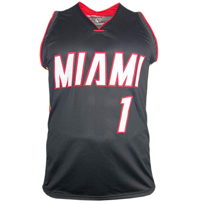 Chris Bosh Signed Miami Black Basketball Jersey JSA RSA