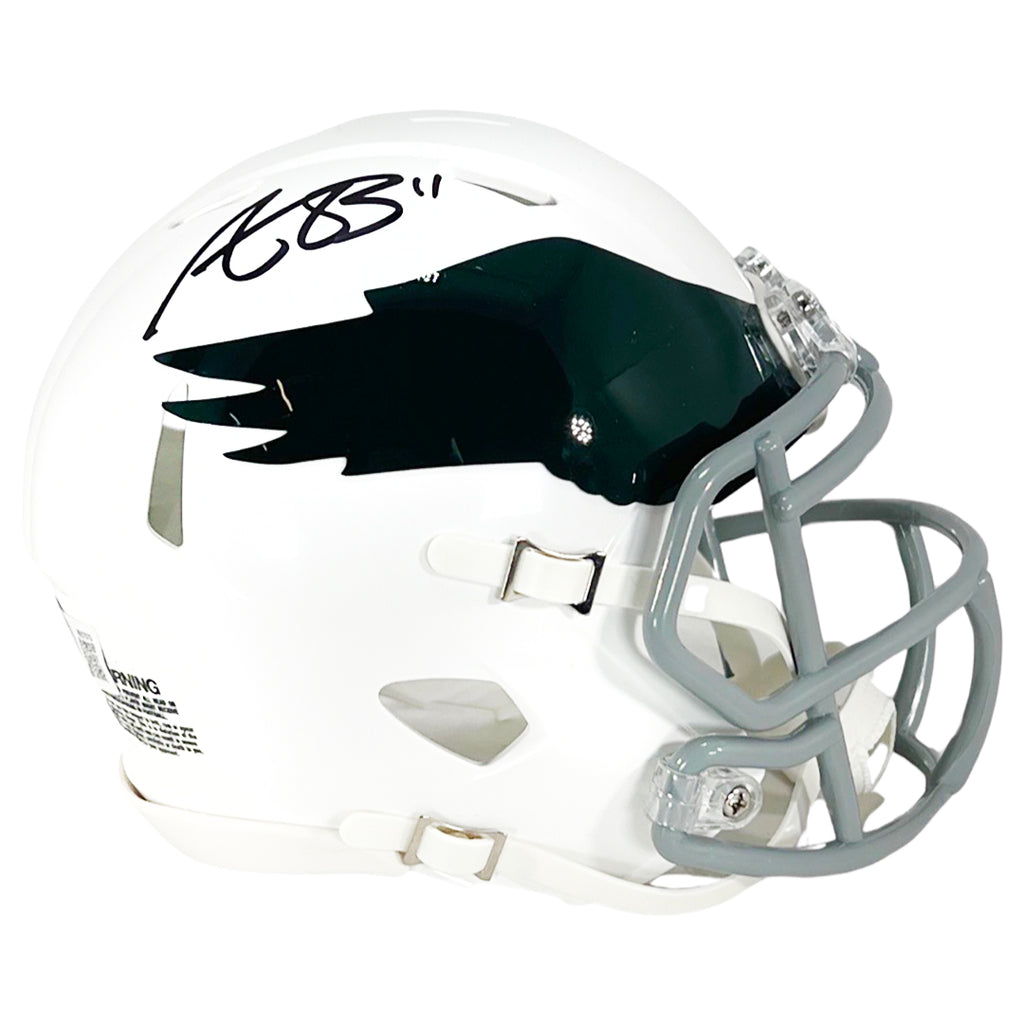 AJ Brown Autographed Philadelphia Eagles Speed Mini Helmet Beckett