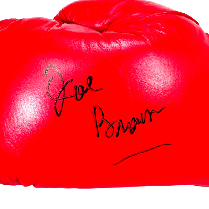 Joe Brown Signed Red Boxing Glove (JSA)