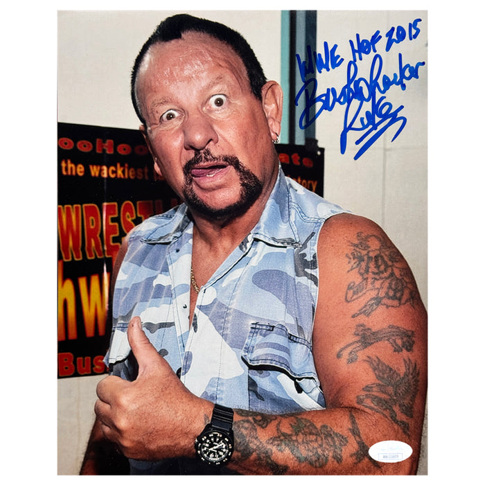 Bushwacker Luke Signed WWE HOF 2015 Inscription Pose 11 Wrestling Photo (JSA)