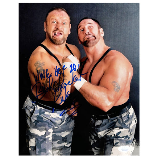 Bushwacker Luke Signed WWE HOF 2015 Inscription Pose 13 Wrestling Photo (JSA)