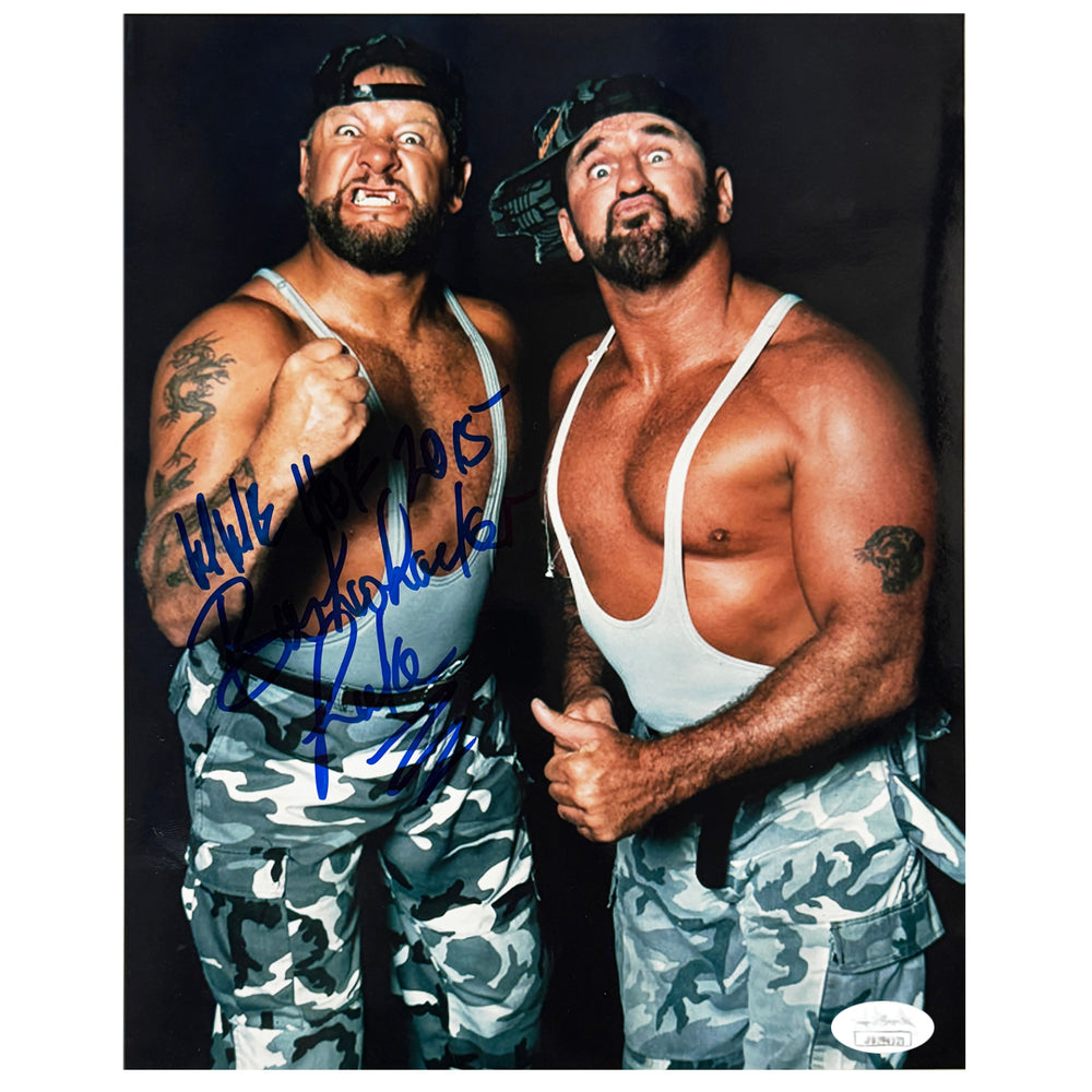 Bushwacker Luke Signed WWE HOF 2015 Inscription Pose 4 Wrestling 8x10 Photo (JSA)