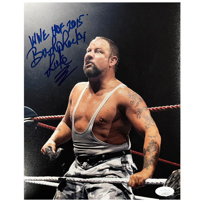 Bushwacker Luke Signed WWE HOF 2015 Inscription Pose 5 Wrestling 8x10 Photo (JSA)