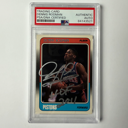 Dennis Rodman Signed 1988 Fleer #43 ROOKIE HOF 2011 PSA Auto Authentic