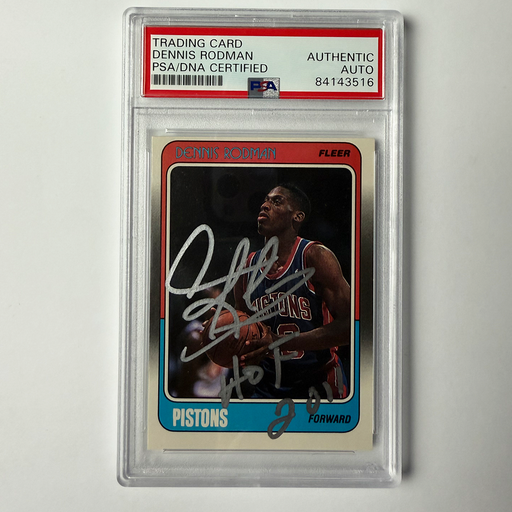 Dennis Rodman Signed 1988 Fleer #43 ROOKIE HOF 2011 PSA Auto Authentic