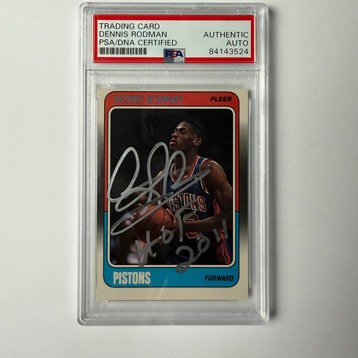 Dennis Rodman Signed 1988 Fleer #43 ROOKIE HOF 2011 PSA Auto Authentic