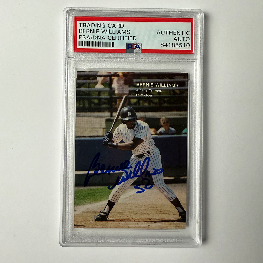 Bernie Williams Signed 1990 Best #26 Minor League Rookie PSA Auto Authentic