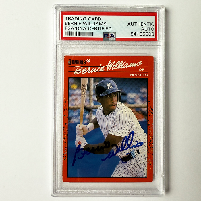 Bernie Williams Signed 1990 Donruss Rookie #689 PSA Auto Authentic