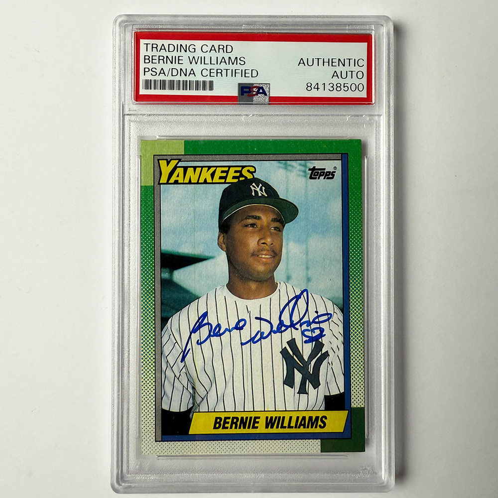 Bernie Williams Signed 1990 Topps Rookie #701 PSA Auto Authentic