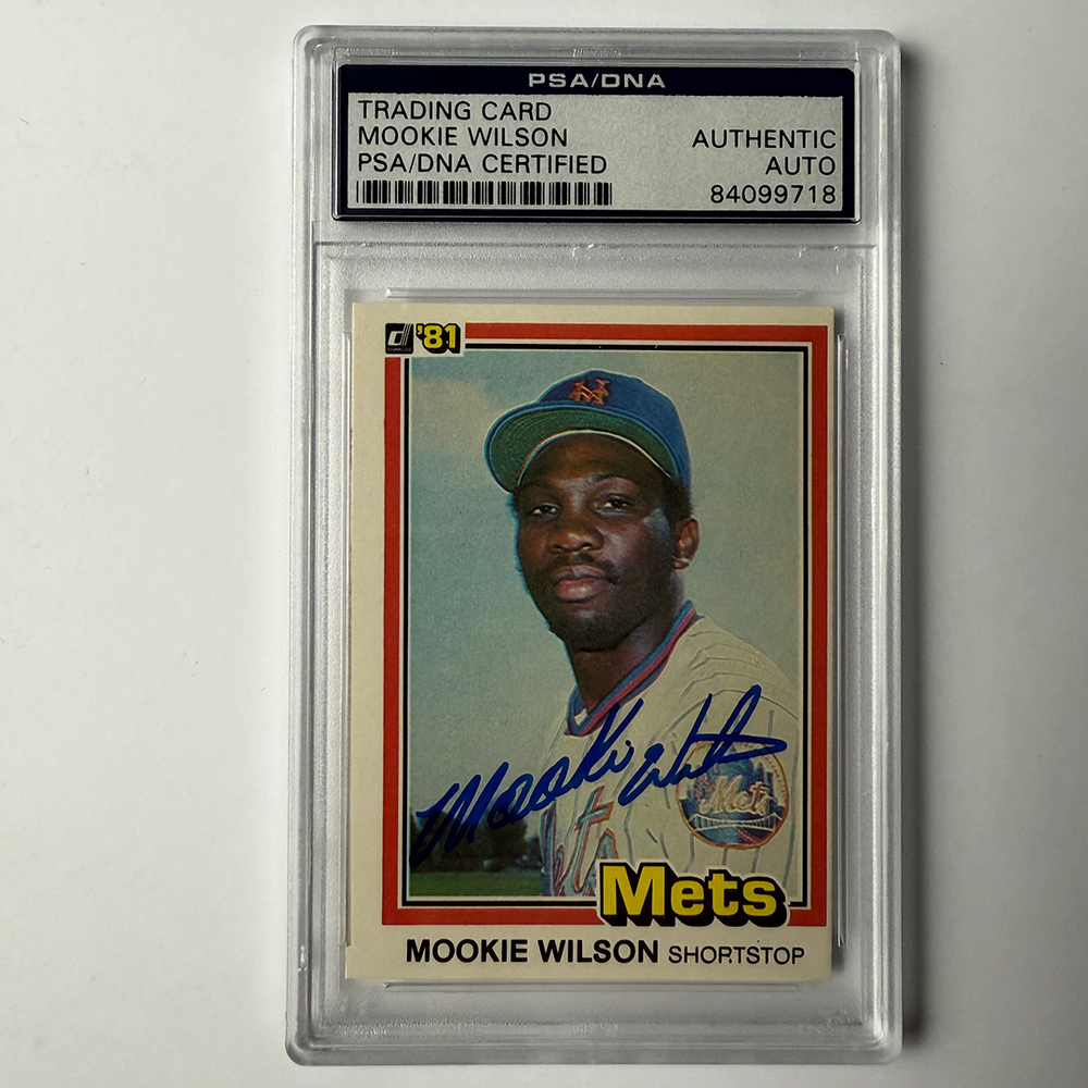 Mookie Wilson Signed 1981 Donruss Rookie #575 PSA Auto Authentic