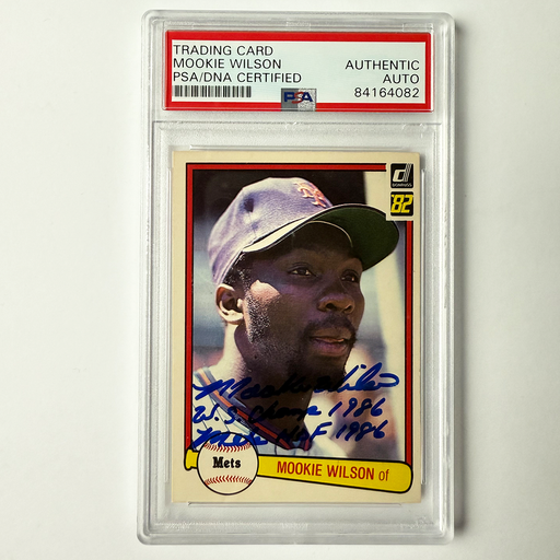 Mookie Wilson Signed 1982 Donruss #175 w/2 Inscriptions PSA Auto Authentic