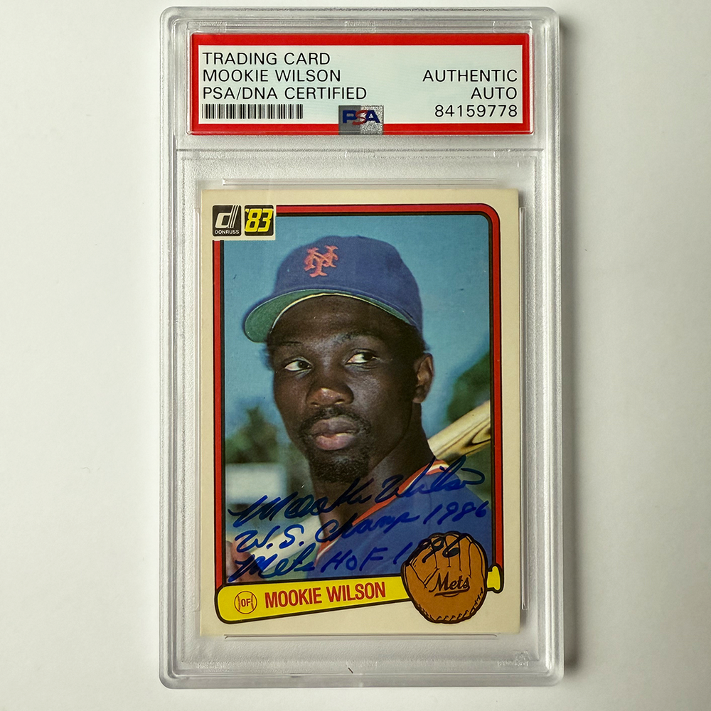 Mookie Wilson Signed 1983 Donruss #56 w/2 Inscriptions PSA Auto Authentic