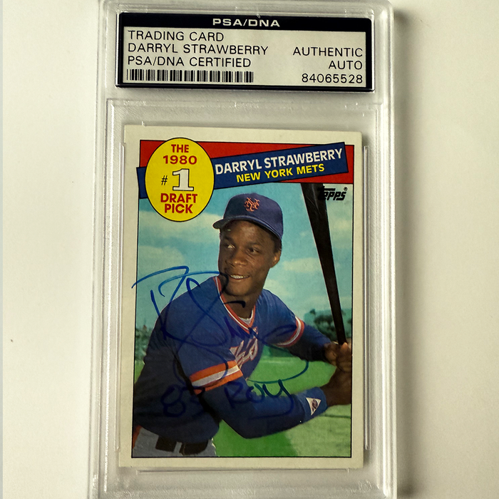 Darryl Strawberry Signed 1985 Topps #278 w/83 ROY PSA Auto Authentic