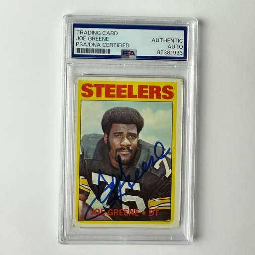 Joe Greene Signed 1972 Topps #230 PSA Auto Authentic