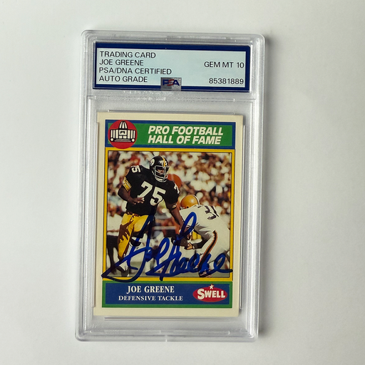 Joe Greene Signed 1990 Swell #142 PSA 10 Auto