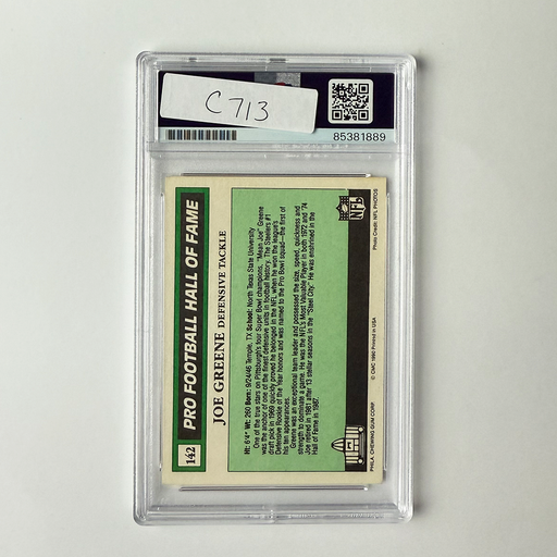 Joe Greene Signed 1990 Swell #142 PSA 10 Auto