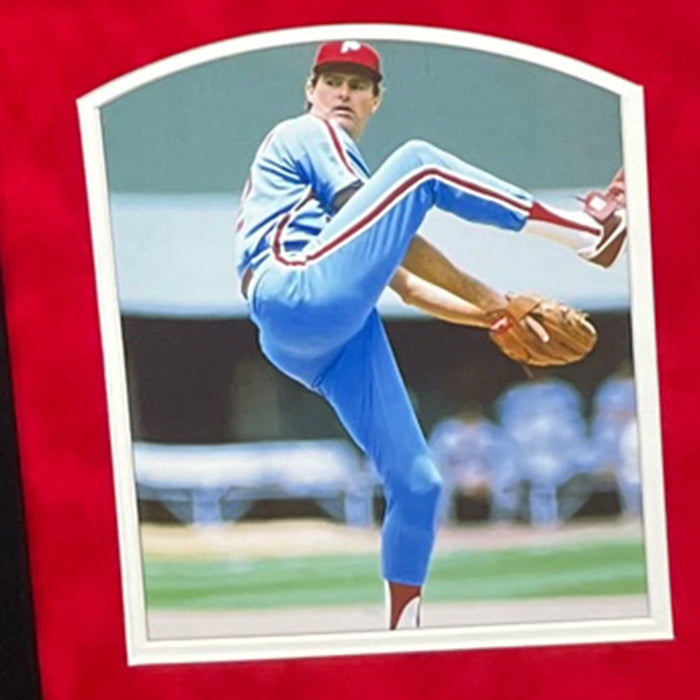 Steve Carlton Autographed and Framed Blue Phillies Jersey