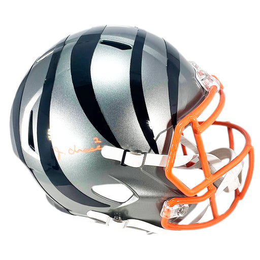 Ja'Marr Chase Autograph Bengals Helmet Authentic Speed Eclipse - New  England Picture