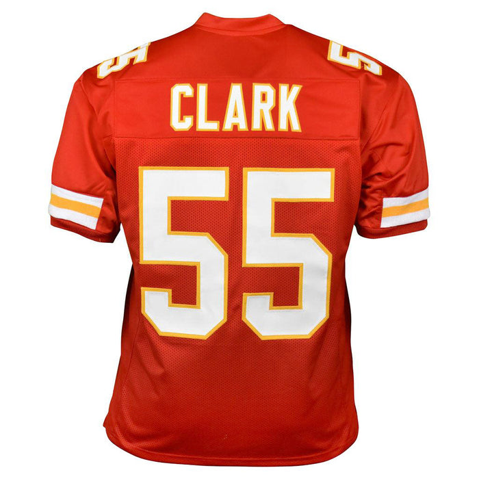 Frank Clark Unsigned Kansas City Red Football Jersey