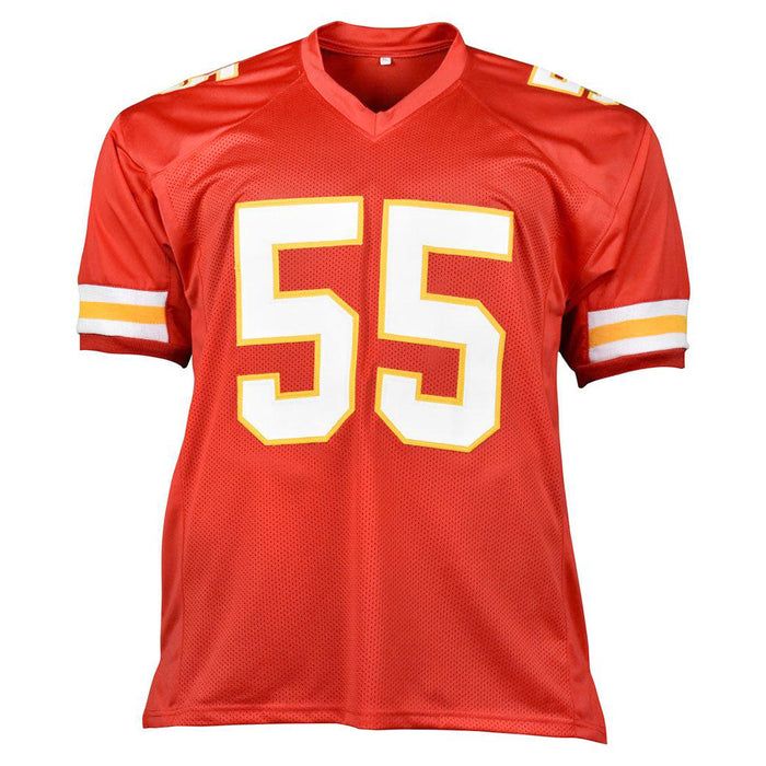 Frank Clark Unsigned Kansas City Red Football Jersey